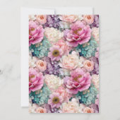 Elegante Pastel Bloementuin 101e Verjaardag Kaart (Achterkant)