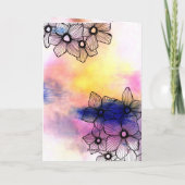 Elegante pastel bloemenWaterverf Moederdag Kaart (Achterkant)