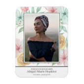 Elegante pastel bloemig in liefdevolle herinnering magneet (Verticaal)