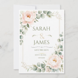 Elegante Pastel Bloemige Botanische Minimalistisch Kaart