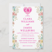 Elegante Pastel Bloemige Uitnodiging Template (Voorkant)