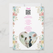 Elegante Pastel Bloemige Uitnodiging Template (Achterkant)