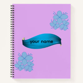 Elegante Pastel Bloemige Waterverf Gepersonaliseer Notitieboek