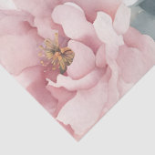 Elegante Pastel Blush Peony Waterverf Flowers Tissuepapier (Detail)