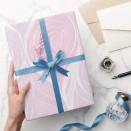 Elegante Pastel Blush Roze Golf Abstract Patroon Cadeaupapier