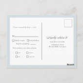 Elegante Pastel Boho Bloemenkalligrafie RSVP Briefkaart (Achterkant)