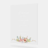 Elegante pastel Boho bloemkalligrafie Acryl Bord (Hoek)