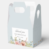 Elegante pastel Boho bloemkalligrafie Bedankdoosjes (Geopend)
