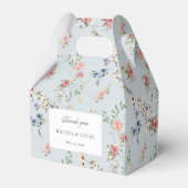 Elegante pastel Boho bloemkalligrafie Bedankdoosjes (Voorkant Zijde)