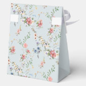 Elegante pastel Boho bloemkalligrafie Bedankdoosjes (Achterkant)