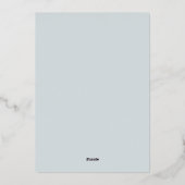 Elegante pastel Boho bloemkalligrafie Folie Uitnodiging (Achterkant)