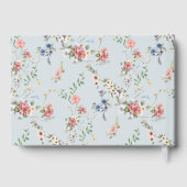 Elegante pastel Boho bloemkalligrafie Gastenboek (Achterkant)