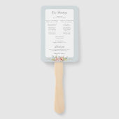 Elegante pastel Boho bloemkalligrafie Handwaaier (Achterkant)