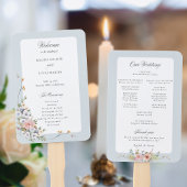 Elegante pastel Boho bloemkalligrafie Handwaaier