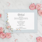 Elegante pastel Boho bloemkalligrafie Informatiekaartje