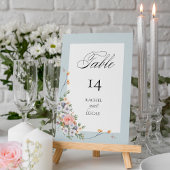 Elegante pastel Boho bloemkalligrafie Kaart