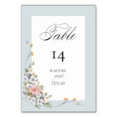 Elegante pastel Boho bloemkalligrafie Kaart (Voorkant)
