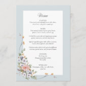 Elegante pastel Boho bloemkalligrafie Menu (Voorkant)