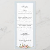 Elegante pastel Boho bloemkalligrafie Menu (Voorkant)