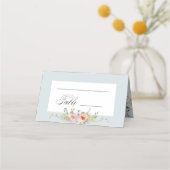 Elegante pastel Boho bloemkalligrafie Plaatskaartje (Voorkant)