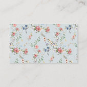 Elegante pastel Boho bloemkalligrafie Plaatskaartje (Achterkant)
