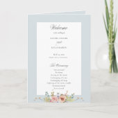 Elegante pastel Boho bloemkalligrafie Programma (Voorkant)