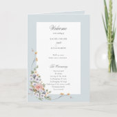 Elegante pastel Boho bloemkalligrafie Programma (Voorkant)