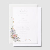 Elegante pastel Boho bloemkalligrafie Vellum Uitnodigingen (Offset)