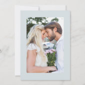 Elegante Pastel Boho Floral Kalligrafie/Foto Bedankkaart (Achterkant)