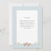 Elegante Pastel Boho Floral Kalligrafie/Foto Bedankkaart (Achterkant)