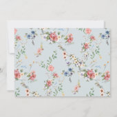 Elegante Pastel Boho Floral Notitiekaartje (Achterkant)