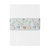 Elegante Pastel Boho Waterverf Bloemen Uitnodigingen Wikkel (Achterkant Voorbeeld)