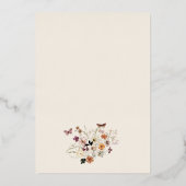 Elegante Pastel Boho Wilde Bloem Moderne Trouw Folie Uitnodiging (Achterkant)