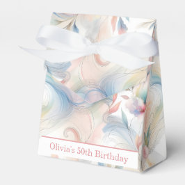 Elegante Pastel Botanische Waterverf Bedankdoosjes