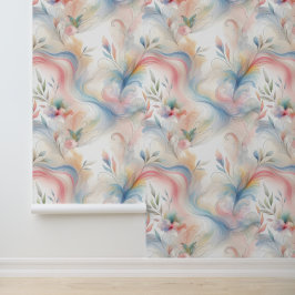 Elegante Pastel Botanische Waterverf Behang