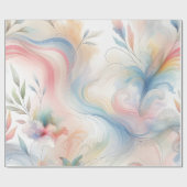 Elegante Pastel Botanische Waterverf Cadeaupapier (Vlak)