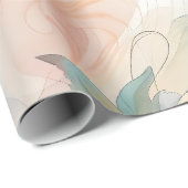 Elegante Pastel Botanische Waterverf Cadeaupapier (Rol Hoek)