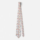 Elegante Pastel Botanische Waterverf Stropdas (Voorkant)