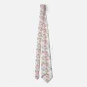 Elegante Pastel Botanische Waterverf Stropdas (Achterkant)