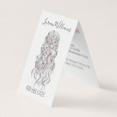 Elegante pastel bruid golvend haar styling bloemig visitekaartje (Voorkant)