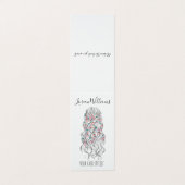 Elegante pastel bruid golvend haar styling bloemig visitekaartje (Buitenkant ongevouwen)