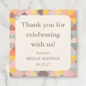 Elegante Pastel Bruiloftsfeest Dank Je Bedankjes Labels (Voorkant)