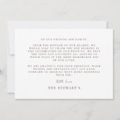 Elegante Pastel Chic Boho Wildflower thema bruilof Bedankkaart (Achterkant)