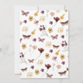 Elegante Pastel Chic Boho Wildflower thema bruilof Kaart (Achterkant)