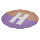 Elegante pastel Colorblock Monogram Initiaal Lette Snijplank (Hoek)