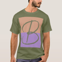 Elegante pastel Colorblock Monogram Initiaal Lette