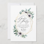 Elegante Pastel Eucalyptus en Anemone Garden Party Kaart (Voorkant)