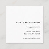 Elegante pastel gedurfde kapper vierkante visitekaartje (Achterkant)