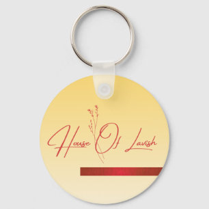 Elegante Pastel Gele Gouden Bloemensleutelhanger Sleutelhanger