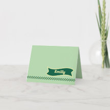 Elegante pastel gevouwen notitie Kaart | Jouw teks